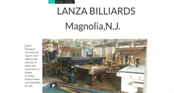 Desktop Screenshot of lanzabilliards.com